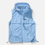 Gilet Uomo Leggero con Cappuccio e Zip