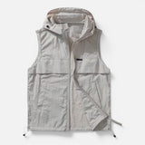 Gilet Uomo Leggero con Cappuccio e Zip