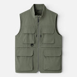 Gilet Uomo Multi Tasche Utilitario con Zip