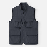 Gilet Uomo Multi Tasche Utilitario con Zip