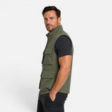 Gilet Uomo Multi Tasche Utilitario con Zip