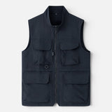 Gilet Uomo Multi Tasche Utilitario con Zip
