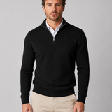 Pullover Uomo in Maglia con Zip a Quarto