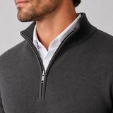 Pullover Uomo in Maglia con Zip a Quarto