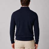 Pullover Uomo in Maglia con Zip a Quarto