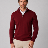Pullover Uomo in Maglia con Zip a Quarto