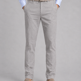 Pantaloni Uomo Dritti Effetto Lino