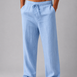 Pantaloni Uomo in Look Lino Relaxed