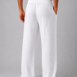 Pantaloni Uomo in Look Lino Relaxed