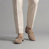 Mocassini Uomo in Camoscio con Horsebit