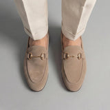 Mocassini Uomo in Camoscio con Horsebit