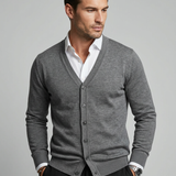 Cardigan Uomo in Maglia con Collo a V