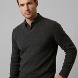 Maglione Uomo Mezza Zip con Motivo Etnico