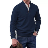 Maglione Uomo in Maglia con Collo Zip