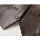 Gilet Donna in Pelle con Scollo a V