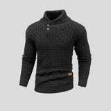 Pullover uomo con colletto alto in cotone