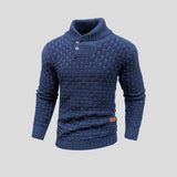 Pullover uomo con colletto alto in cotone