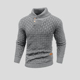 Pullover uomo con colletto alto in cotone