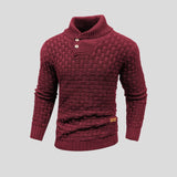 Pullover uomo con colletto alto in cotone