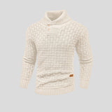 Pullover uomo con colletto alto in cotone