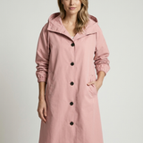 Giacca Lunga Oversize con Cappuccio