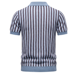 Polo Uomo in Maglia a Righe Verticali