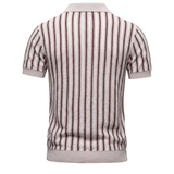 Polo Uomo in Maglia a Righe Verticali