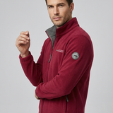 Giacca in pile con collo alto versatile