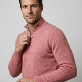 Maglione Uomo con Zip Corta e Collo Alto