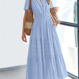 Vestito Elegante con Pizzo e Balze