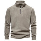 Maglione Uomo in Pile con Collo Zip