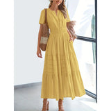 Vestito Elegante con Pizzo e Balze