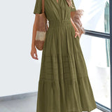 Vestito Elegante con Pizzo e Balze