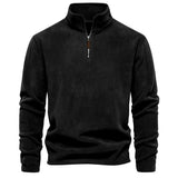 Maglione Uomo in Pile con Collo Zip