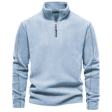 Maglione Uomo in Pile con Collo Zip