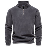 Maglione Uomo in Pile con Collo Zip