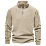 Maglione Uomo in Pile con Collo Zip