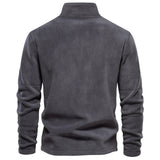Maglione Uomo in Pile con Collo Zip