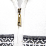 Maglione Uomo Mezza Zip con Motivo Etnico