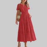 Vestito Elegante con Pizzo e Balze