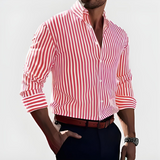 Camicia a Righe Verticali dal Taglio Aderente