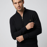 Maglione Uomo con Collo Alto e Mezza Zip