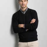 Maglione Uomo Mezza Zip con Motivo Etnico