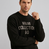Maglione Uomo Oversized con Stampa Americana