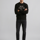 Maglione Uomo Oversized con Stampa Americana