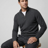 Maglione Uomo con Zip Corta e Collo Alto