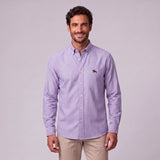 Camicia a maniche lunghe con colletto classico e bottoni da uomo