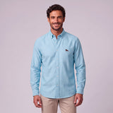 Camicia a maniche lunghe con colletto classico e bottoni da uomo