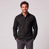 Overshirt con tasche sul petto e bottoni da uomo
