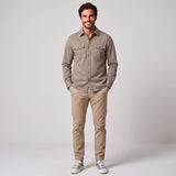 Overshirt con tasche sul petto e bottoni da uomo